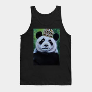 Panda with Crown Oil Painting Tank Top